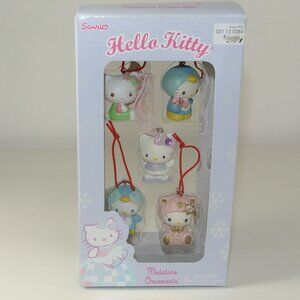 HELLO KITTY Vintage Christmas Decoration Ornament In Original Box Set of 5